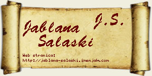Jablana Salaški vizit kartica